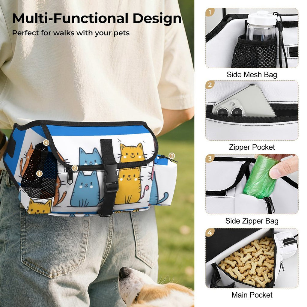 200gsm Pet Outdoor Training Storage Waist Bag(All-Over Printing)