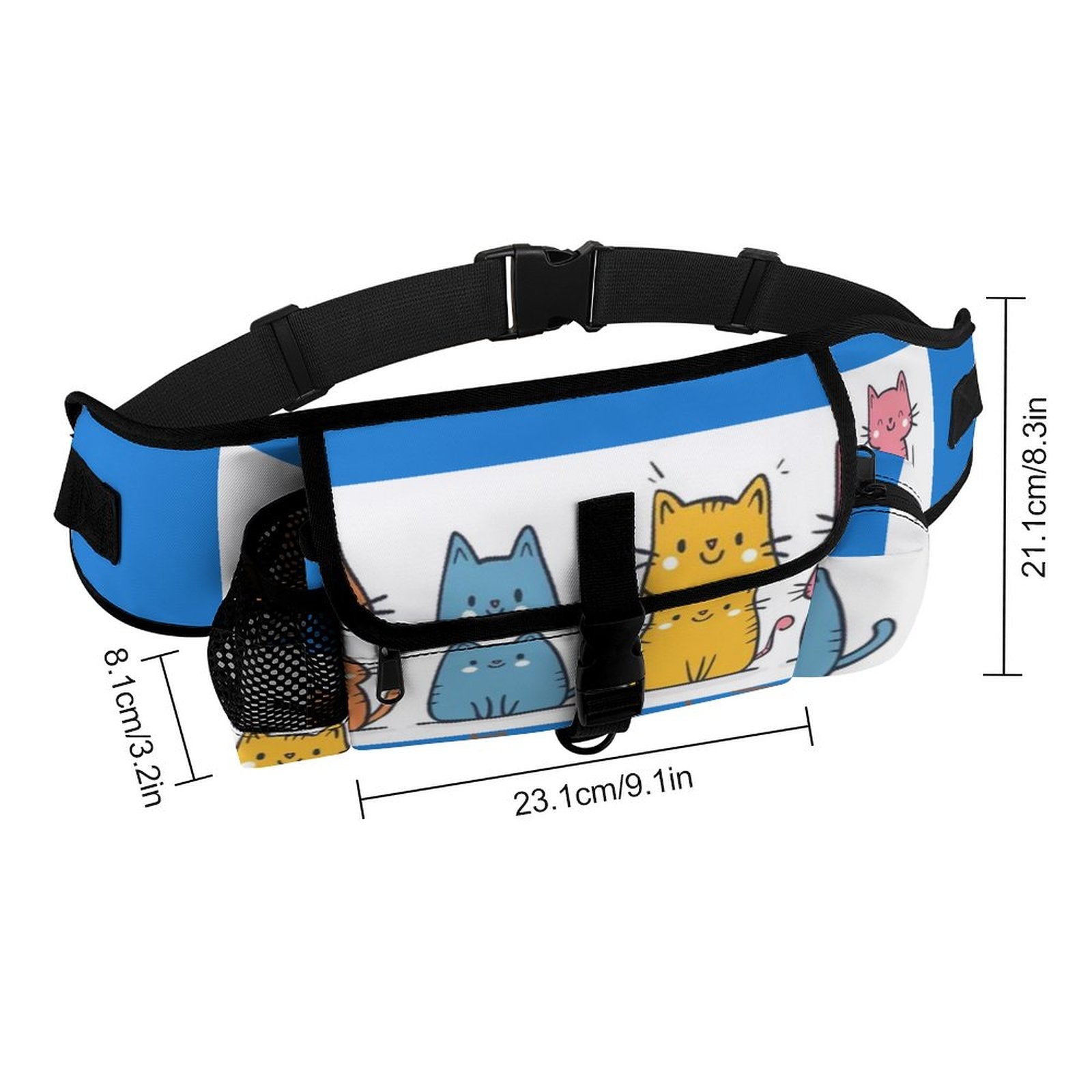 200gsm Pet Outdoor Training Storage Waist Bag(All-Over Printing)